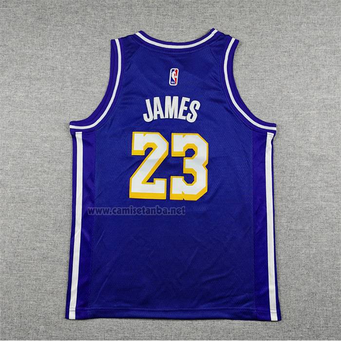 Camiseta Nino Los Angeles Lakers LeBron James NO 23 Statement 2025-26 Violeta